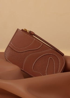 Polène Atla Card Holder Edition Duo Cognac | SN-PLN365018
