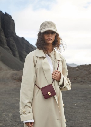 Polène Numéro Sept Crossbody Wallet Vínové | SN-PLN364843