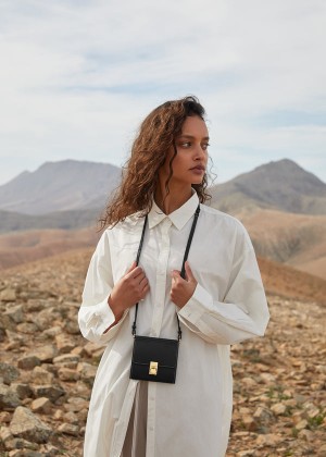 Polène Numéro Sept Crossbody Wallet Černé | SN-PLN364856
