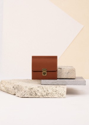 Polène Numéro Sept Wallet Edition Smooth Cognac | SN-PLN365064