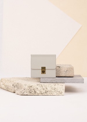 Polène Numéro Sept Wallet Edition Textured Chalk | SN-PLN365069