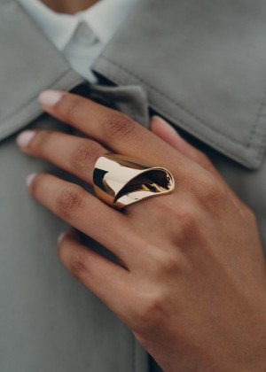 Polène Éole Draped Ring Zlaté | SN-PLN364988