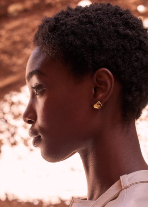 Polène Éole Stud Earrings Zlaté | SN-PLN364994