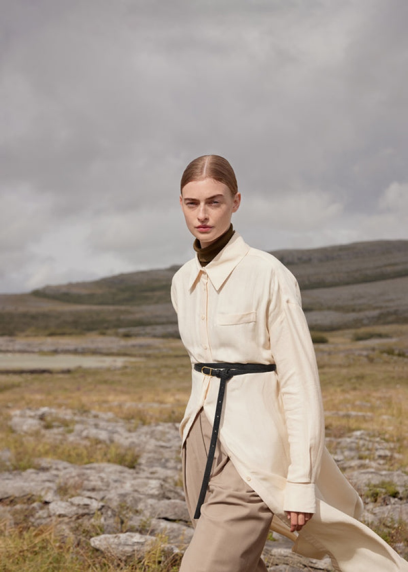 Polène Thin Umi Belt Černé | SN-PLN365059