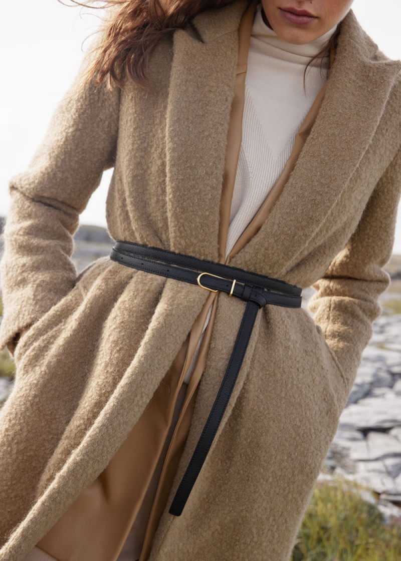 Polène Thin Umi Belt Černé | SN-PLN365068